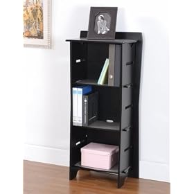 Titanium and Black Bookcase 48H Titanium Black Laminate