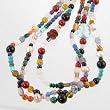 Three Strand Gemstone Beaded 21" Necklace, #11649