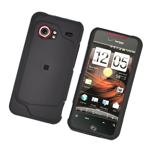 HTC Droid Incredible (Verizon) Rubberized Snap-on Protector Hard Cover Black