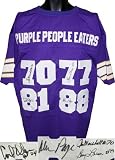 Carl Eller Autographed/Hand Autographed/Hand Signed Minnesota Vikings Prostyle Jersey 4 sig