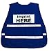 MCR Safety ICV203 Incident Command Polyester/Cotton Safety Vest with 1-Inch White Reflective Stripe, Blue