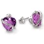 Goldmaid-Ohrstecker Herzen 925 Sterlingsilber Zirkonia amethystfarben Fa O836S