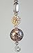 Modern Copper Metal Cutout & Faux Rhinestone Ceiling Fan Pull Chain
