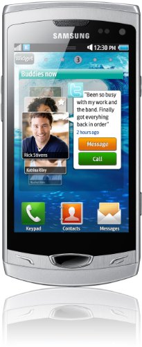 Samsung Wave II S8530 Smartphone (9,5 cm (3,7 Zoll) Display, Touchscreen, 5 Megapixel Kamera) platinium-silver