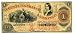 Augusta Insurance and Banking Georgia Confederate Money 1.00 VG