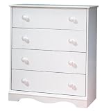 South Shore Andover Four Drawer Chest in Pure White