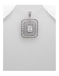 CZ Pendant Necklace In 92.5 Sterling Silver