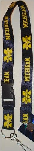 MICHIGAN WOLVERINES BREAKAWAY VELCRO NYLON LANYARD