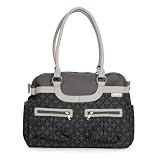 JJ Cole Satchel Diaper Bag, Charcoal Trellis