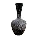 Ceramic Eggshell Vase With Long Neck - Dark Brown