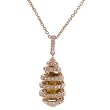 Unique Sterling Silver Plated 24k Rose Gold Necklace with Teardrop Pendant Adorned with CZ Diamonds Bucasi