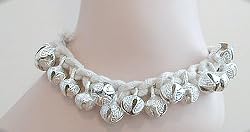 Anklet with Silver Bells on Cord