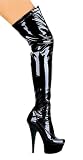 6 Pointed Stiletto Heel Thigh High Stretch Boots. by Ellie