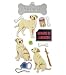 Themed Ornate Stickers-Labrador Retriever/Yellow