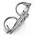 INBLUE Men's Rhodium Plated Necktie Tie Clip Bar Black Glass Wedding