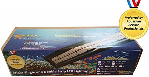SeaStar Lighting 48" Single Strip Aquarium Tank Light, X-Large, White/Actinic Blue Mix