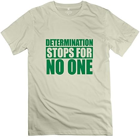 Custom Make Men's T-shirts Cute Determination Stops No One Stayflyclothingcom Size XS Natural