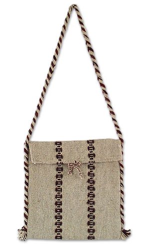 Wool shoulder bag Oaxaca Wine