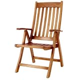 ATC - TF44 Teak Folding Patio Arm Chair - Solid Java Plantation Teak