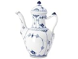 BLUE FLUTED HALF LACE COFFEE POT-8 CUP