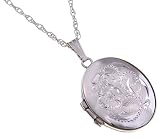 Sterling Silver Locket with Etch Design