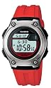 Casio Women's Digital Red Resin Strap Watch #W211-4AV