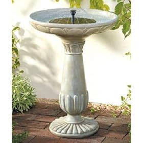 Solar Birdbath Fountain by A.M. Leonard