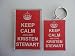 Keep Calm And Love Kristen Stewart Novelty Keyring and Fridge Magnet Set