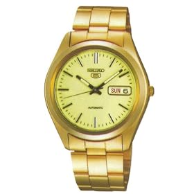 Seiko Men's Seiko 5 Automatic Gold-Tone Watch #SNX120