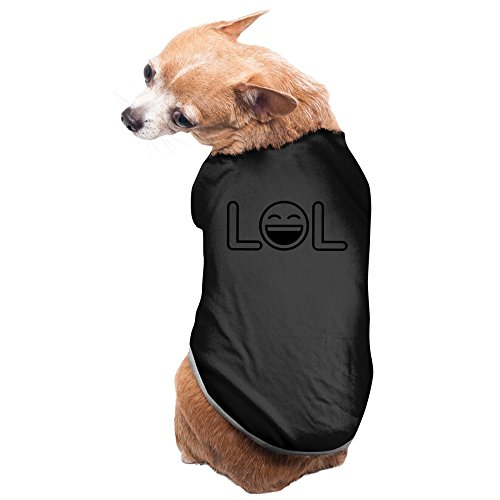 PuppyFasion Smiley Lol Laughter Lol Cute Pet Dog Vest Black