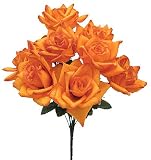 Tanday (Orange - Yellow) Veined Rose Wedding Bouquet .