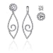 14K White Gold 3/4 ct. Diamond Detachable Earring Jackets