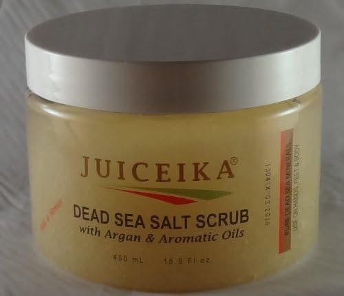 Dead Sea Salt Scrub with Argan & Aromatic Oils 15.5 fl.oz.-450ml - Milk & Honey by Juiceika