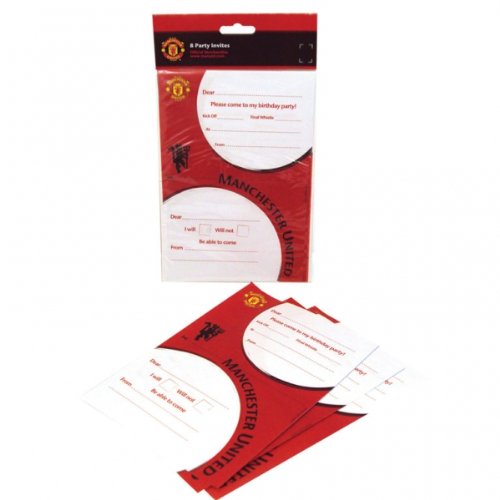 Amscan Manchester United FC Invites, Pack of 20