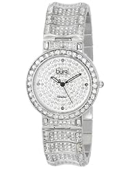 Burgi Womens BUR060SS Diamond & Baguette Quartz Watch