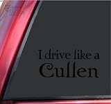 I drive like a Cullen Twilight Vinyl Decal Sticker - Black