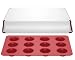 Bake Porter 12-Cup Muffin Pan with Serving Cover, Red