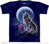 The Mountain Howling Lone Wolf Moon Tee T-shirt