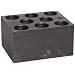 Talboys 949105 Anodized Aluminum Standard Test Tube Single Heat Block, 8 Well, 21.0mm Well Diameter, 3.75" Length x 3" Width x 2" Height, For 20mm Tube