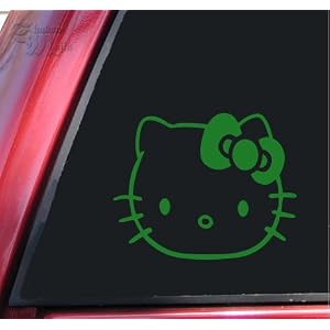 Hello Kitty #2 Vinyl Decal Sticker - Green
