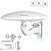 ANTOP UFO 360Â° Omni-Directional Outdoor HDTV Antenna 65 Miles Range with Smartpass Amplified & Built-in 4G LTE Filter Fit Home/RV/Attic Use (33ft Coaxial Cable, 4K UHD Ready)