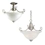 Sea Gull Lighting 51050-962 Canterbury Collection Two-Light Pendant, Brushed Nickel Finish with Satin Etched Glass