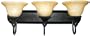 Yosemite Home Decor F023B03SB Verona 24.5-Inch 3-Light Bathroom Vanity, Sienna Bronze