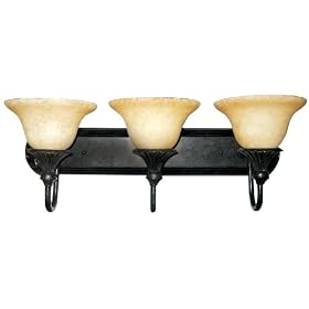 Yosemite Home Decor F023B03SB Verona 24.5-Inch 3-Light Bathroom Vanity, Sienna Bronze