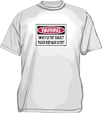 Warning Swine Flu Test Subject Keep Back Sign Logo Kids T Shirt Size Youth Large White