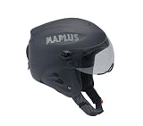 Maplus X6 Stealth Ski Helmet with Visor - Black Matt, 60