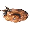 Achla BB02AB 13 Inch Diameter Antique Brass Bird Bath Basin with Threaded Connector