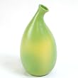 Handmade Deluxe Green And Yellow Abstract Ceramic Vase / Table Sculpture