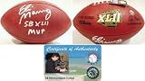 Eli Manning Signed Wilson Super Bowl XLII Game Football w/SB XLII MVP