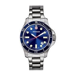 Wenger Men's 72328 Battalion III Diver Blue Dial Steel Bracelet Watch